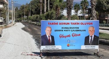 Finike’de alt yapı çalışmasında bozulan yollar asfaltlanıyor