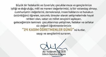 Gölcük Belediye Başkanı Ali Yıldırım Sezer’den Öğretmenlere Tebrik Kartı Sürprizi