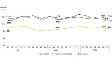 Güven endeksi hizmet, perakende ticaret ve inşaat sektörlerinde düştü