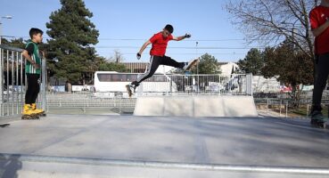 Adrenalin tutkunları Doğu Kışla Skate Park'a