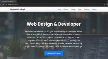 Abdulkadir Güngör’ün Dijital Merkezi: Bir Web Tasarım ve Geliştirme Uzmanının Dünyasına Açılan Kapı